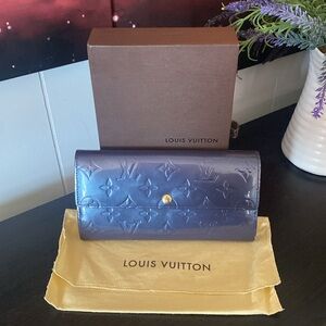 Louis Vuitton Indigo Sarah Wallet with Box and Dust Bag